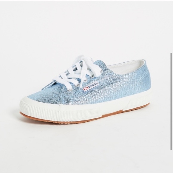 Superga Shoes - Blue metallic sparkle Supergas (NWT)